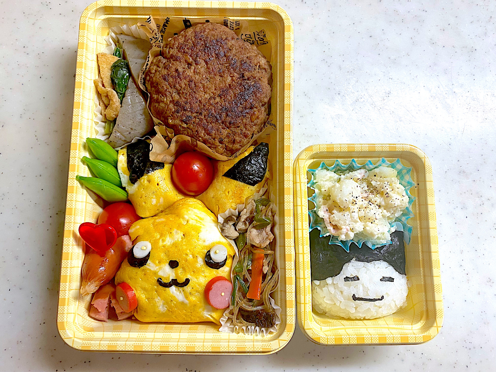 ピカチュウ＆カビゴン弁当