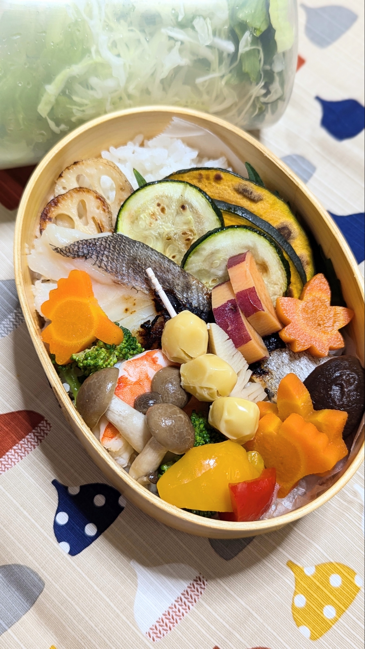 本日のお弁当〜自家製鱈の西京焼きカリ活弁当〜