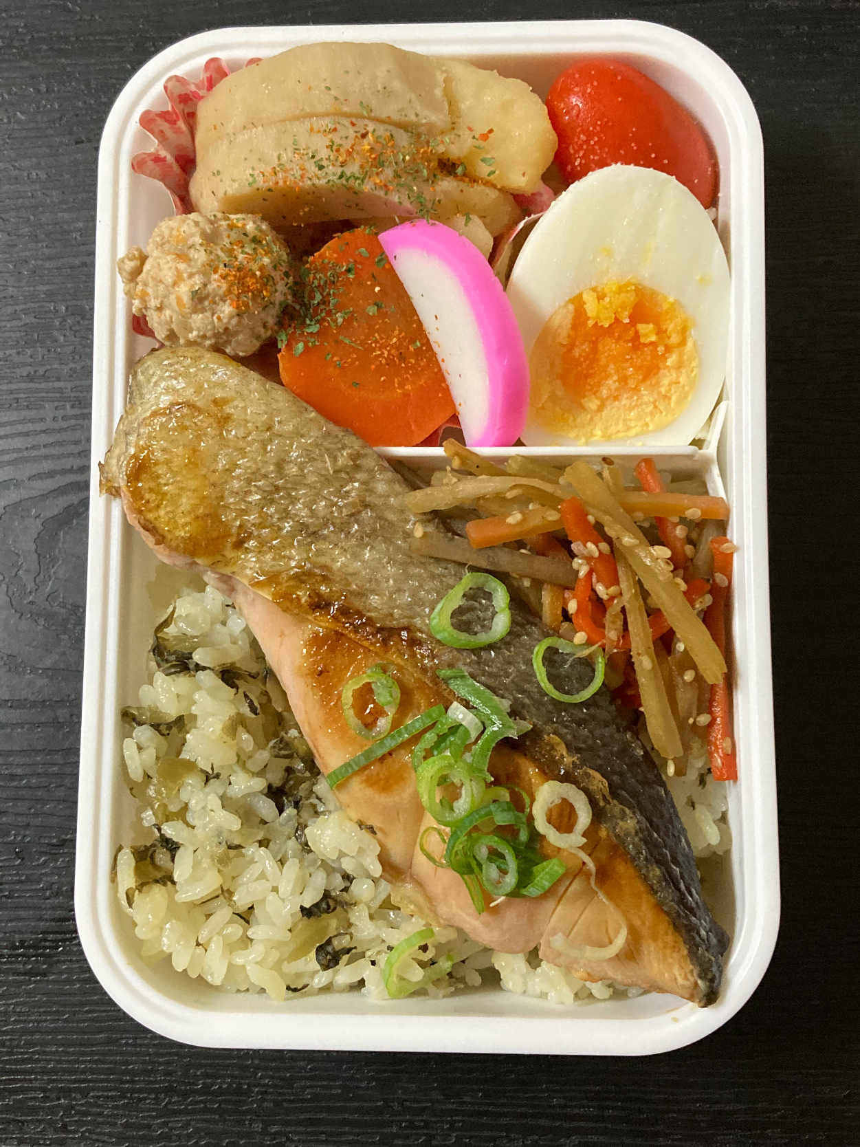 高菜漬ご飯＆鮭弁当