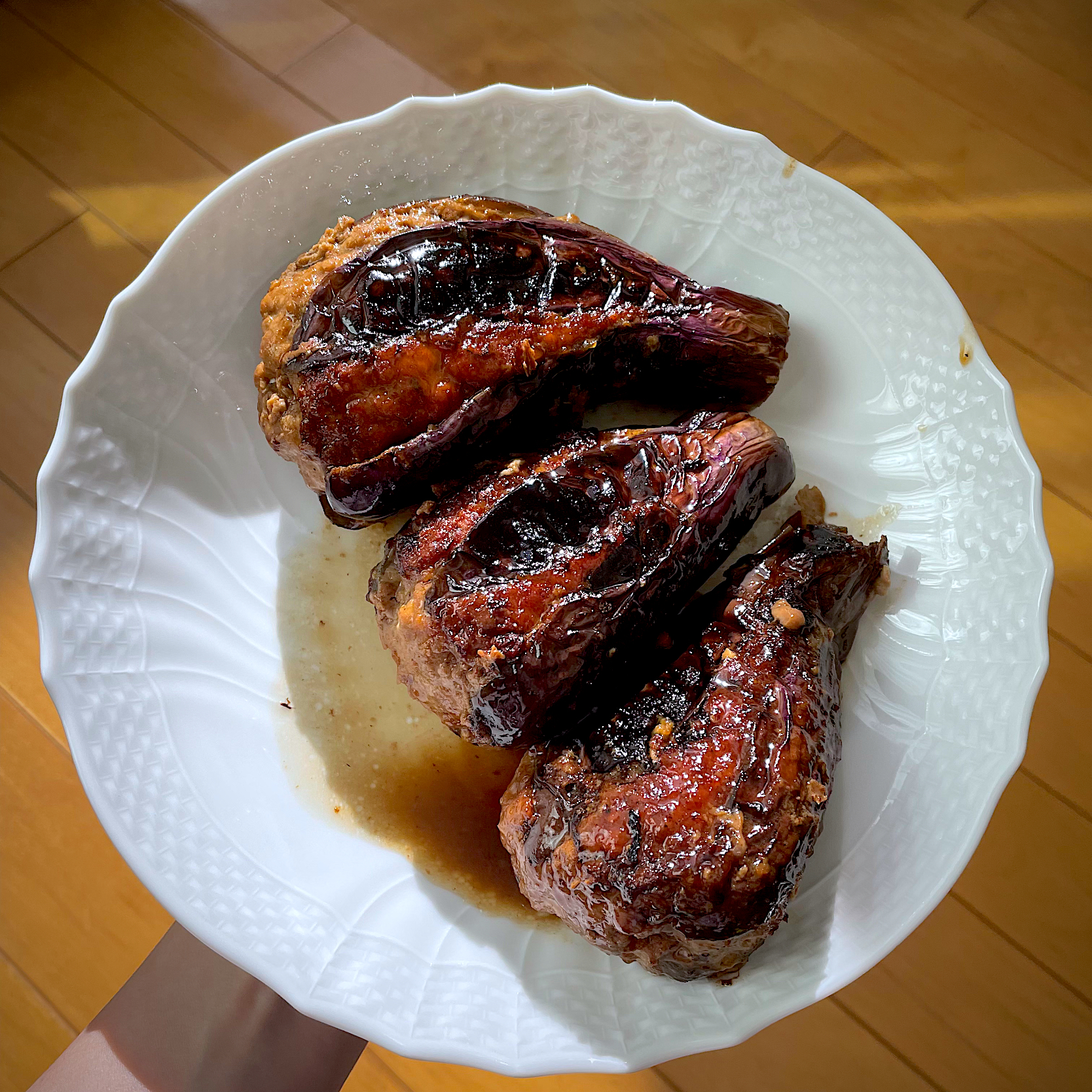 ほのみさんの料理 茄子の挽き肉詰め🍆