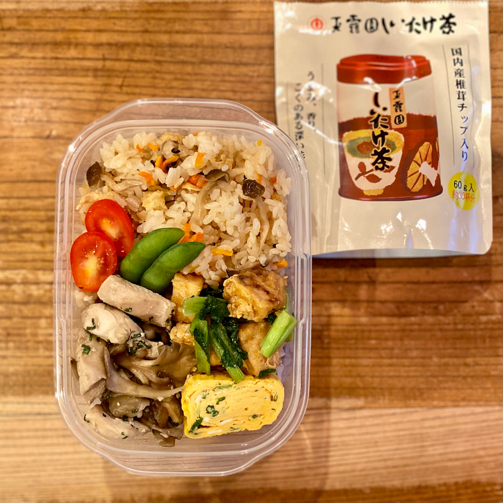 しいたけ茶で炊き込みご飯🍄‍🟫