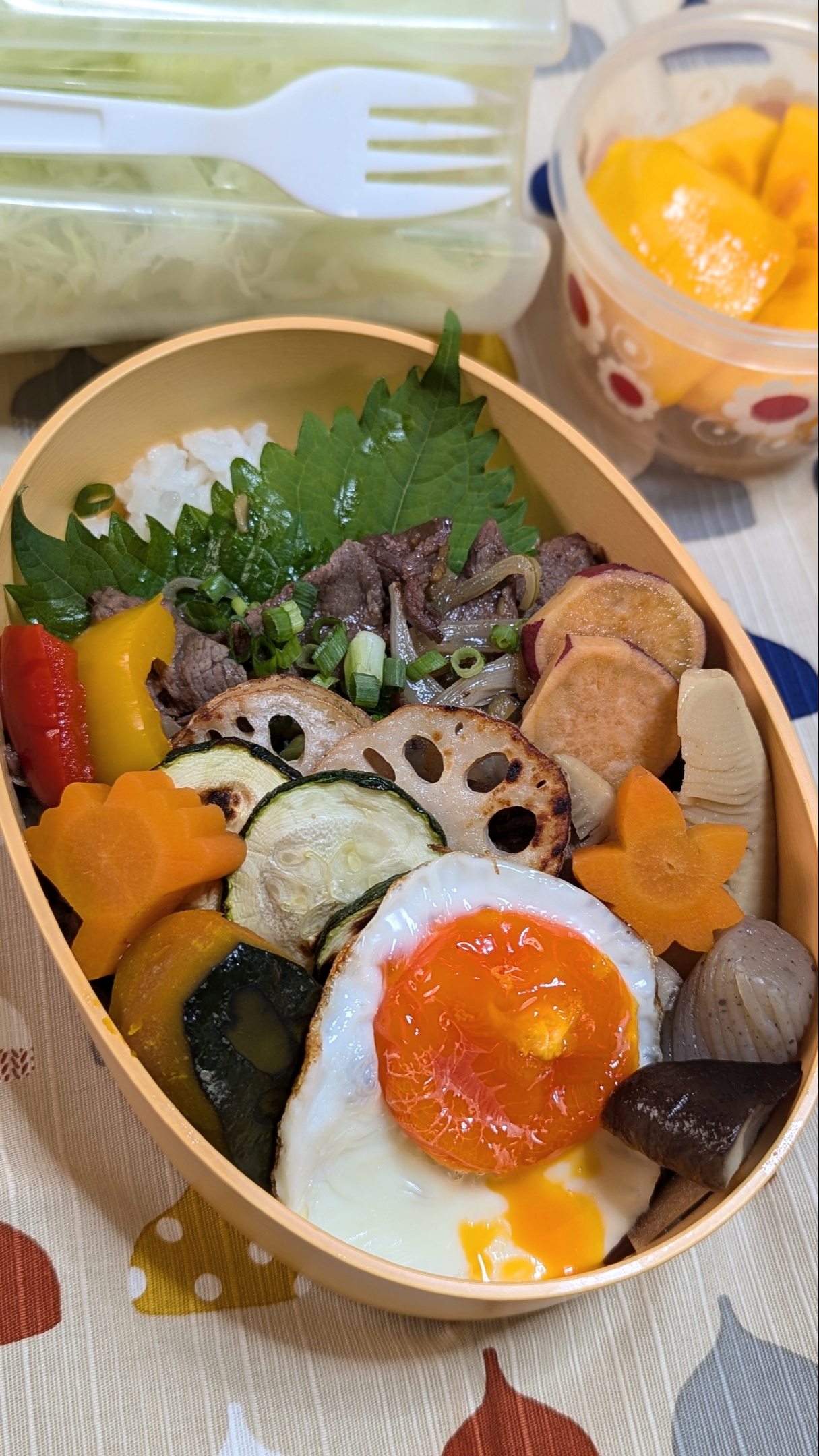 本日のお弁当〜がおりんさんの料理　自分弁当🍙