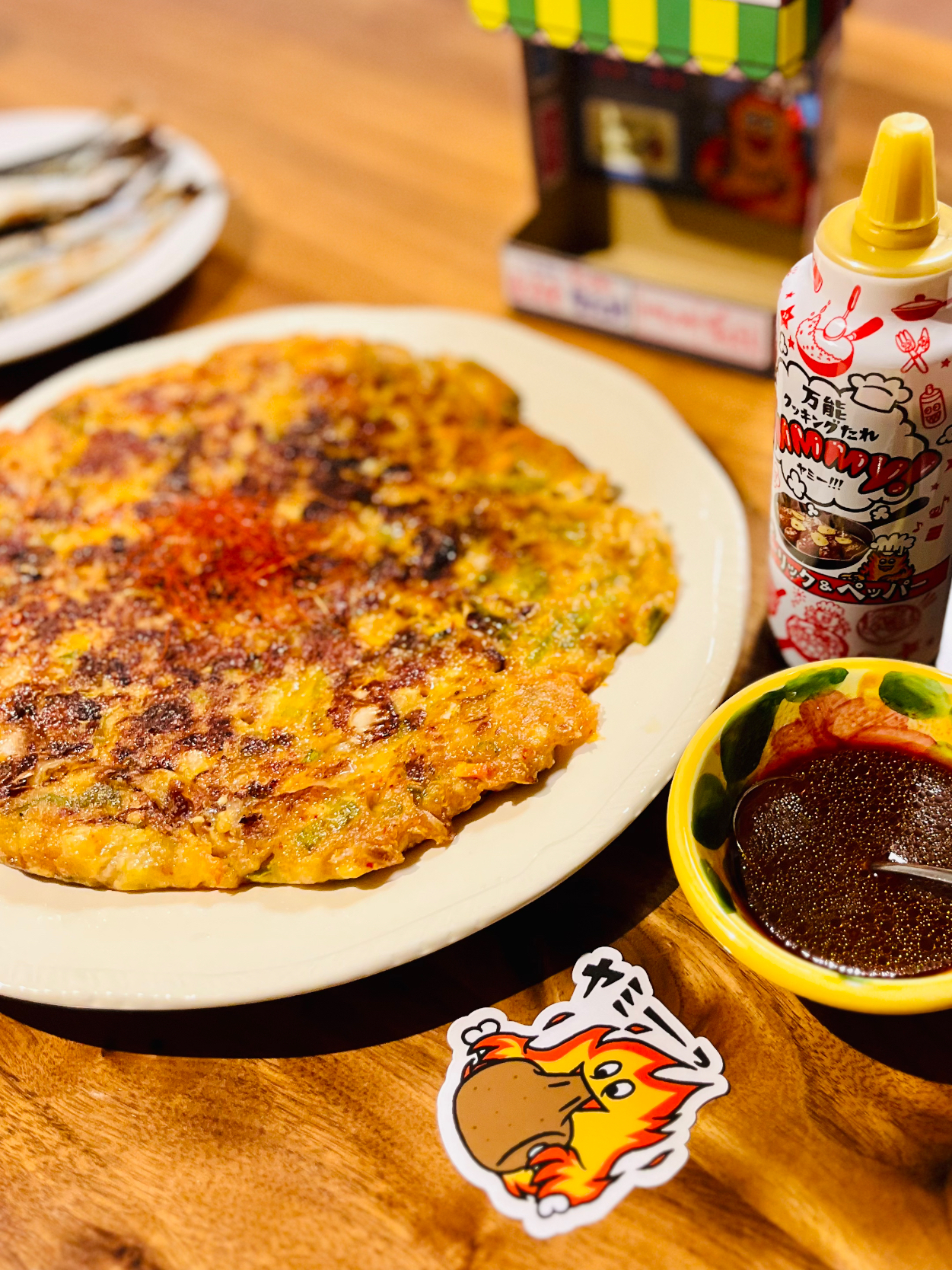 Yummy!でこくうまダレ　カリッモチッ食感キムチ豆腐チヂミ🇰🇷