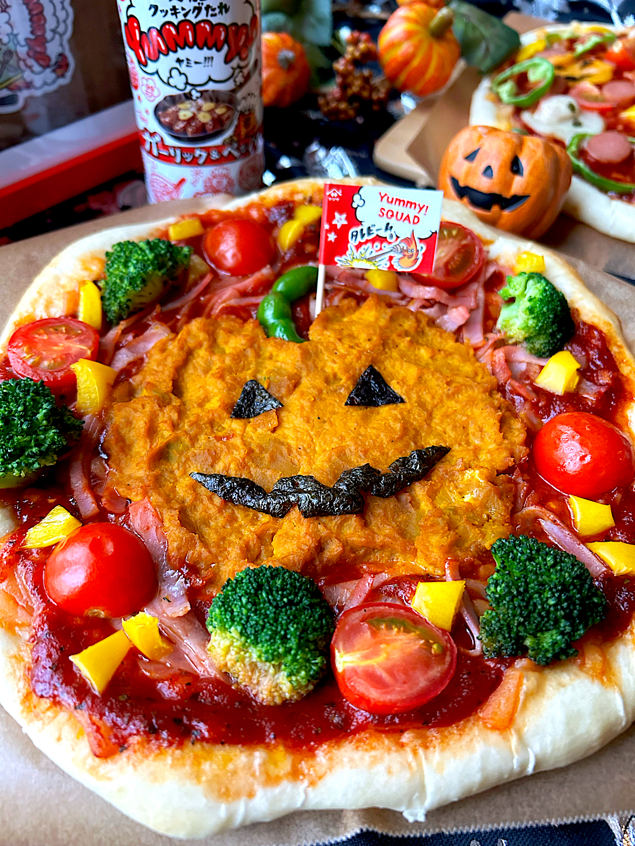 【Yummy!SQUAD】ハロウィンピザ🎃かぼちゃバージョン