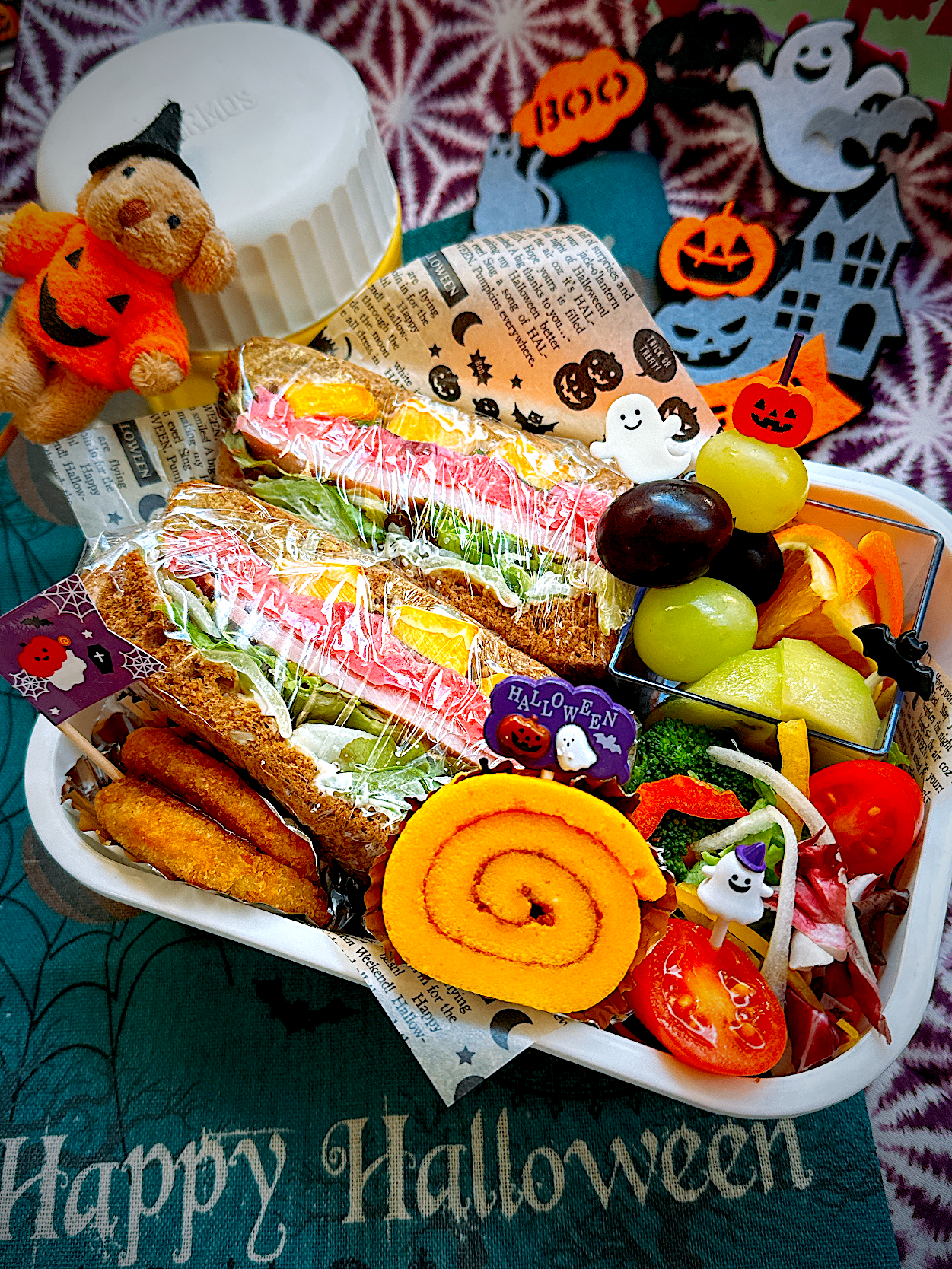 2024/10/29 Halloween sandwich lunchハロウィン弁当