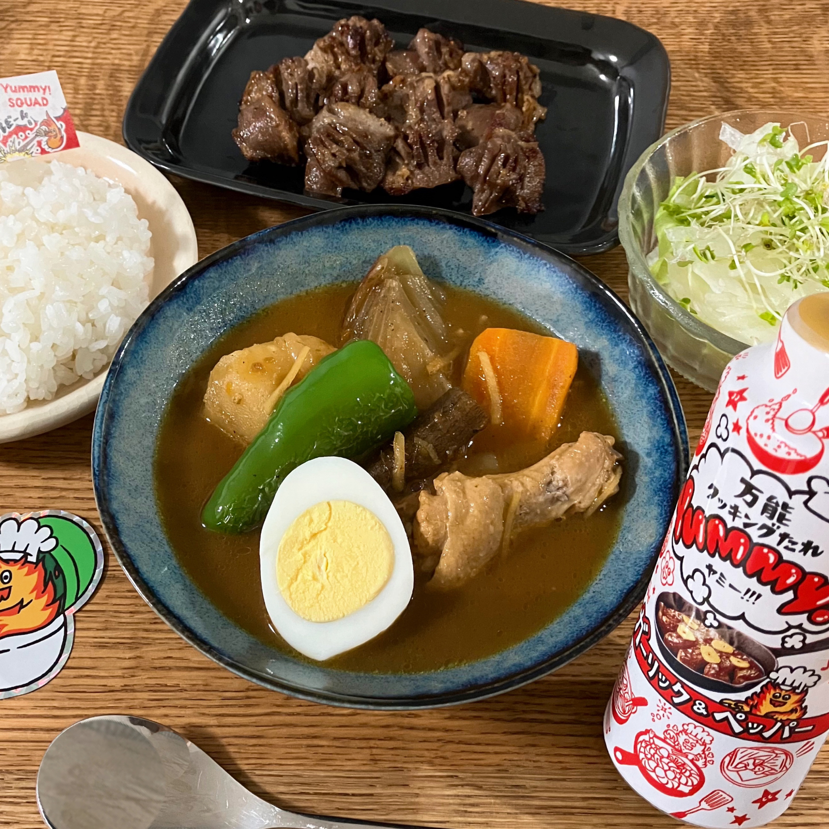 【ヤマサ醤油さま】Yummy!ガーリック&ペッパーでスープカレー