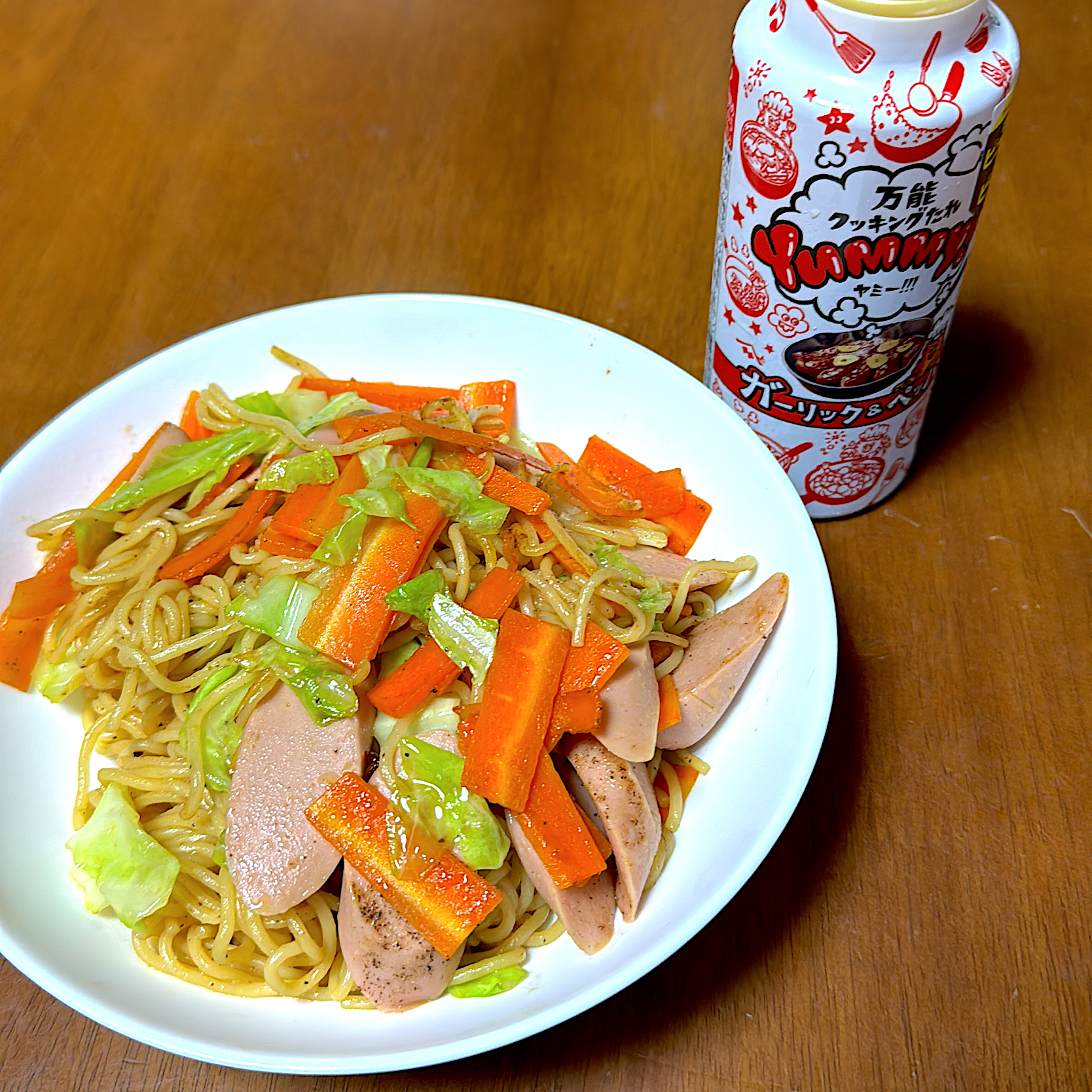 魚肉ソーセージ焼きそば