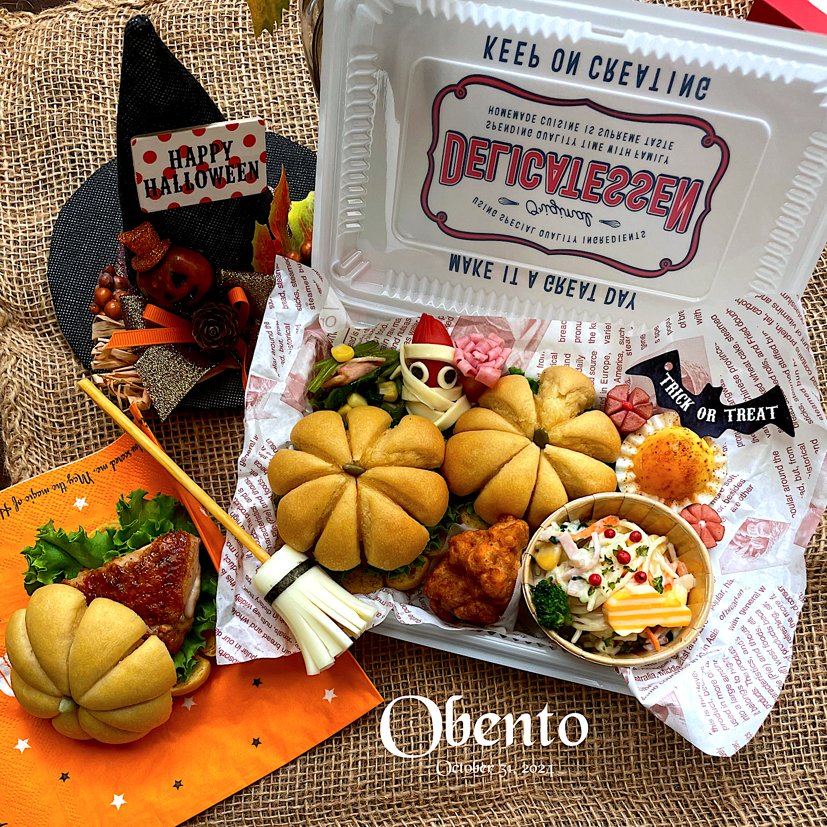 ハロウィンバーガー🍔弁当🍱