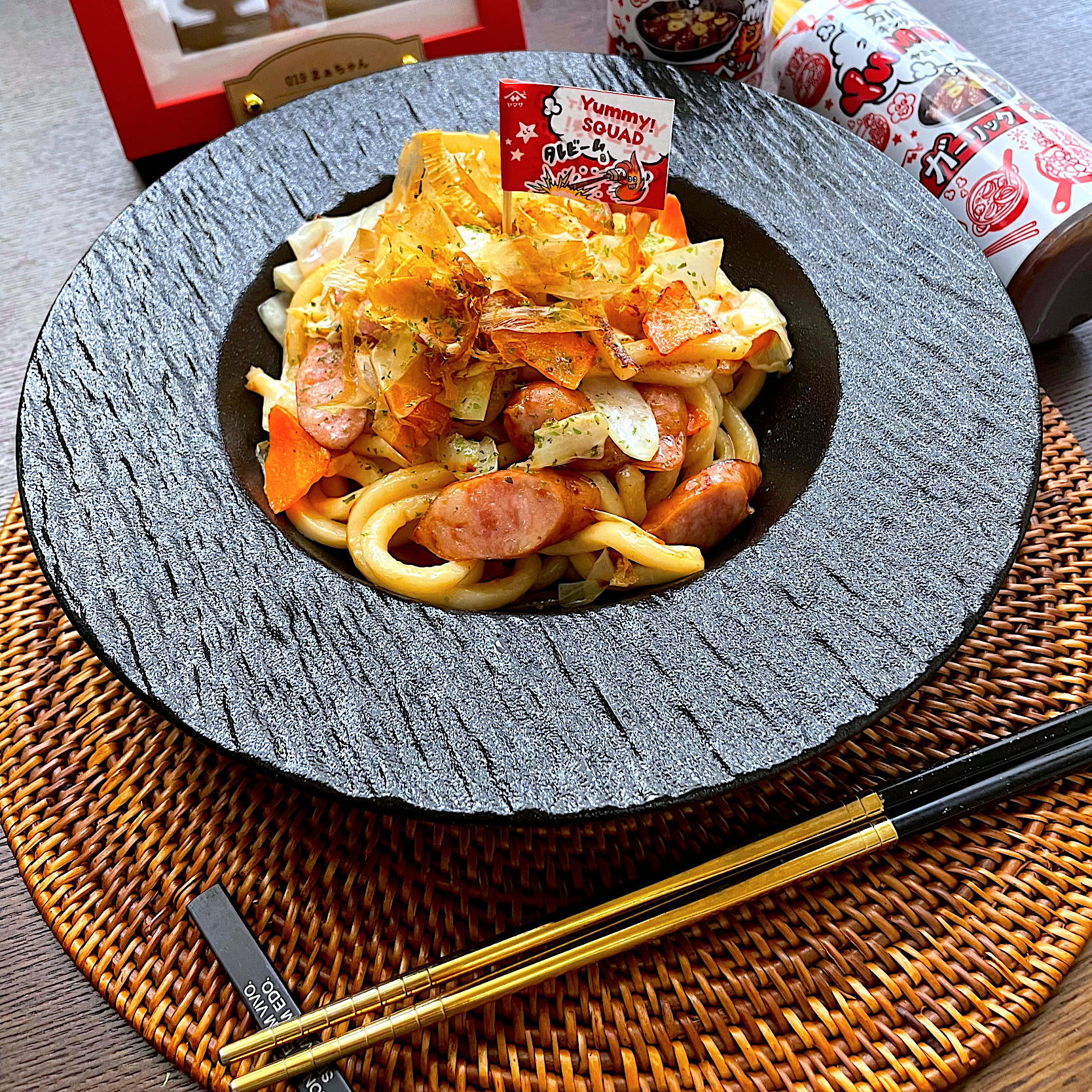 Yummy！&マヨで焼きうどん🎶