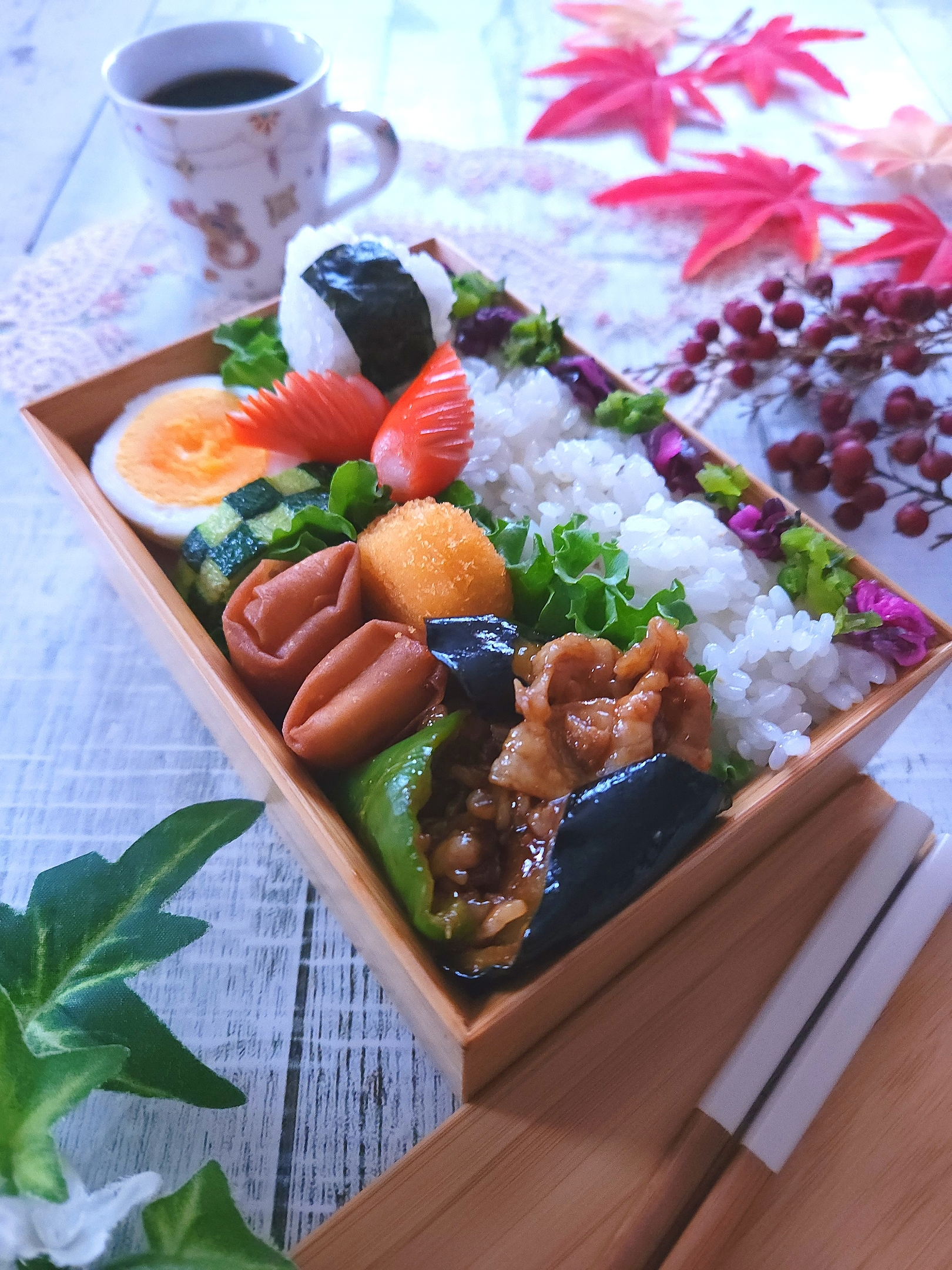 豚肉茄子味噌炒め弁当