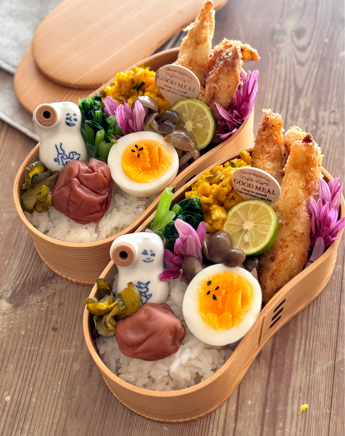 私と娘のお弁当🍱 鶏ささみのスティックフライ/秋のお弁当