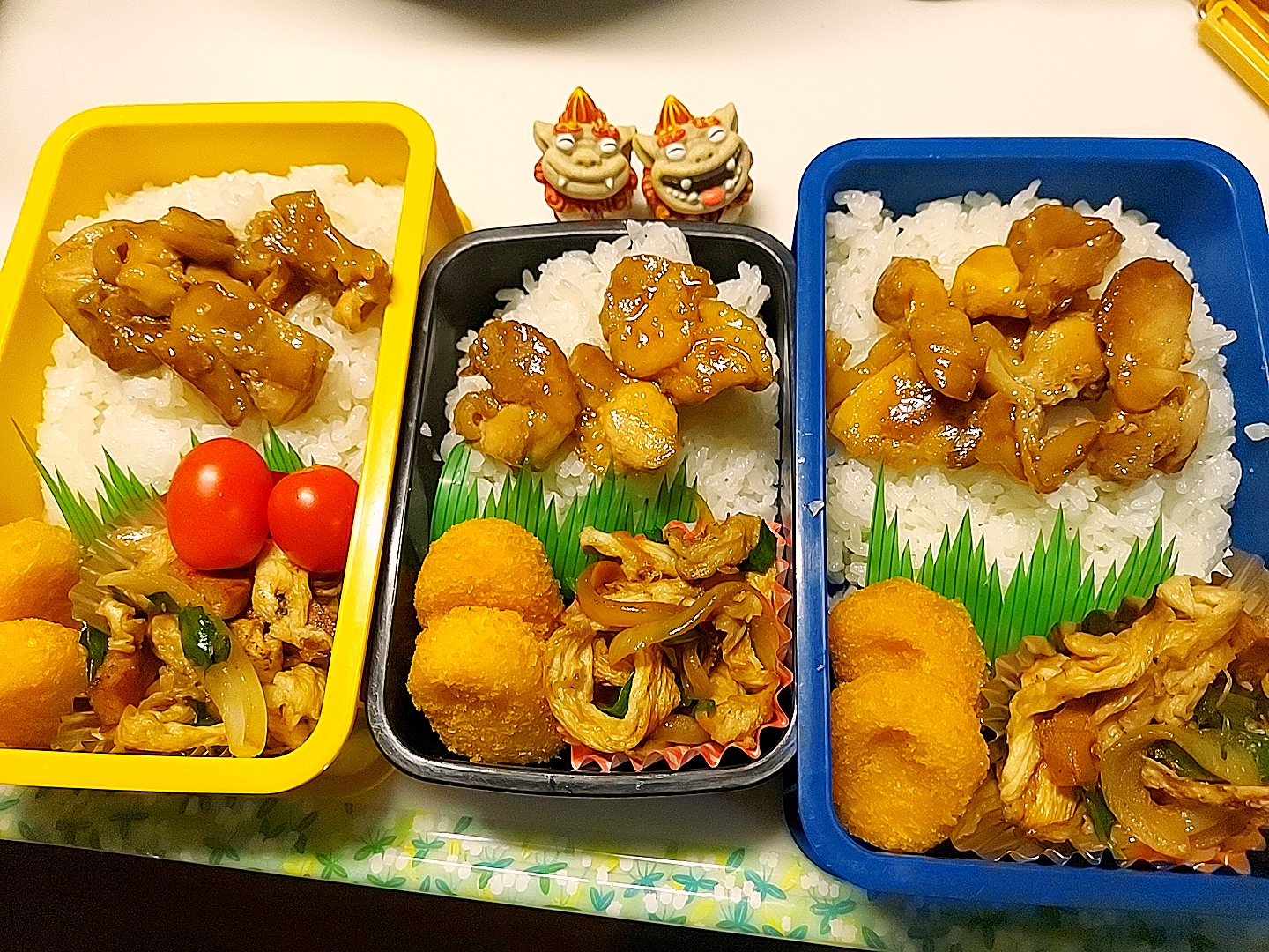 夫弁当､娘弁当､息子弁当