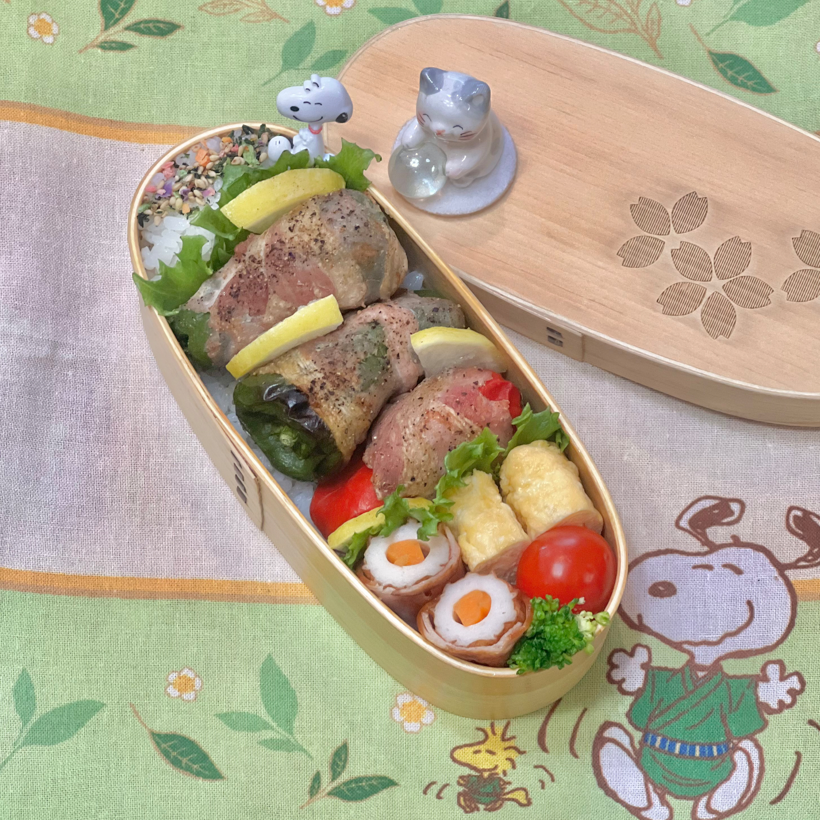 ピーマンの肉巻きグリル☘️の💙ちゃんお弁当　11/7木