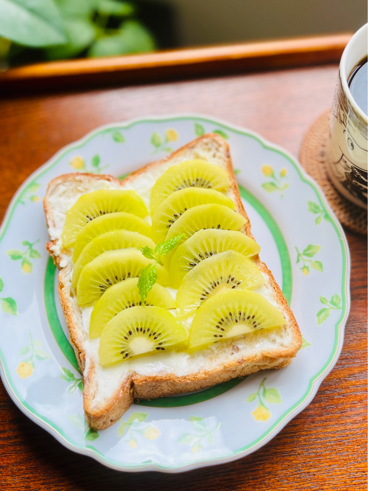 キウイクリームチーズトースト🥝Kiwi Cream Cheese Toast