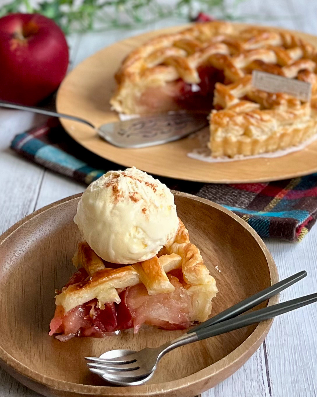 アップルパイ🍎バニラアイス乗っけ