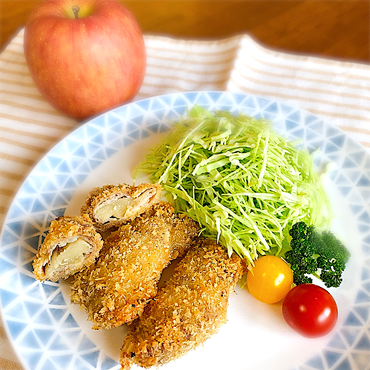 りんごの豚肉ロールカツ