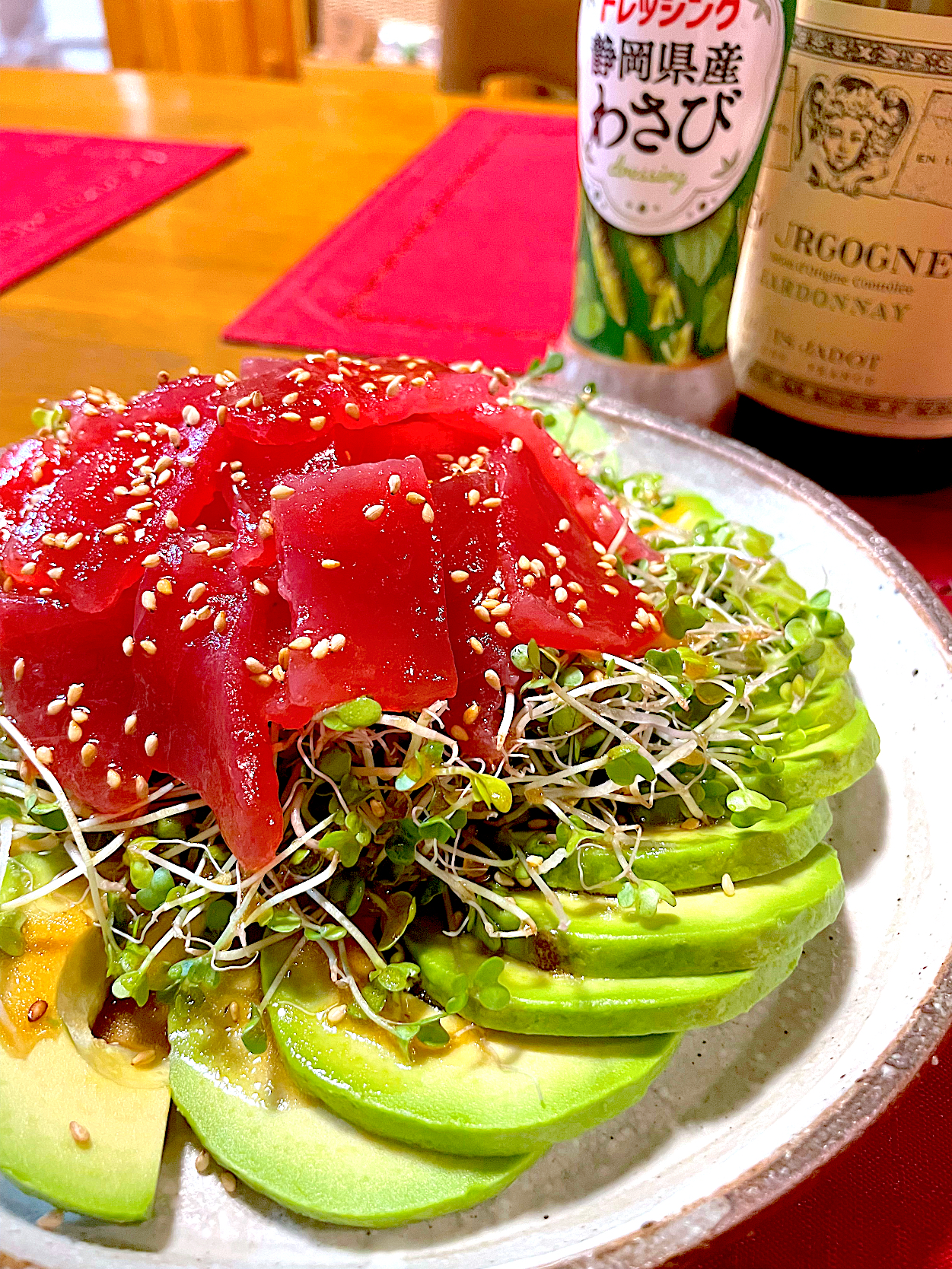 アボカドとマグロのわさびドレサラダ𓌉🥗𓇋