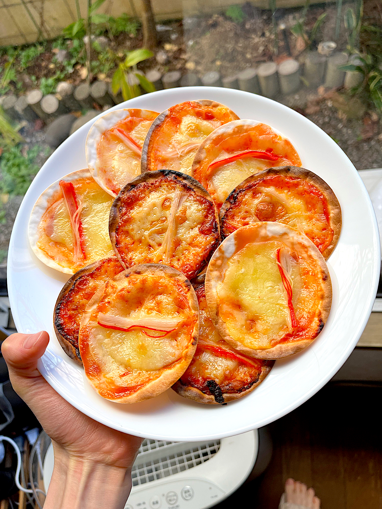 なんちゃって餃子の皮ピザ