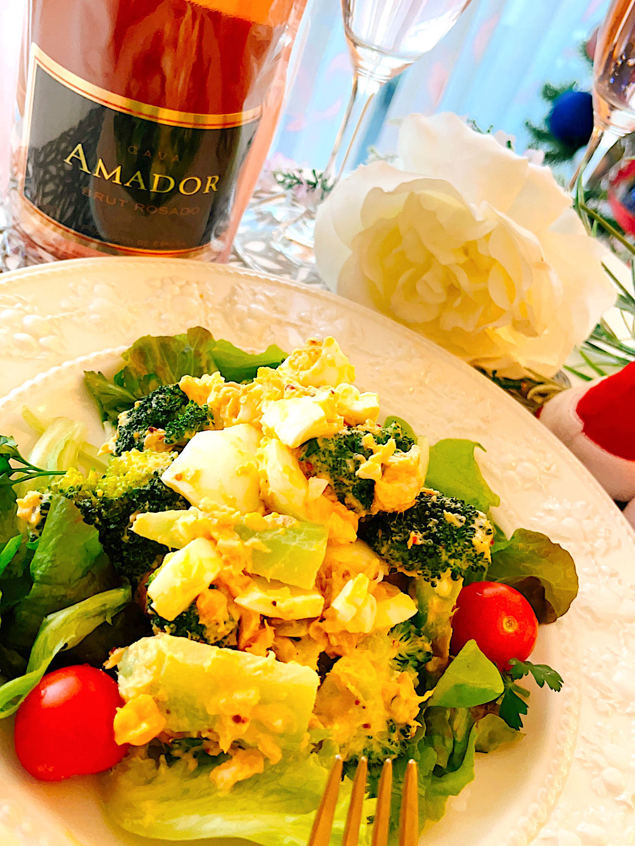 デリサラダ🥗で乾杯ｯ🥂🍷💕💕😍