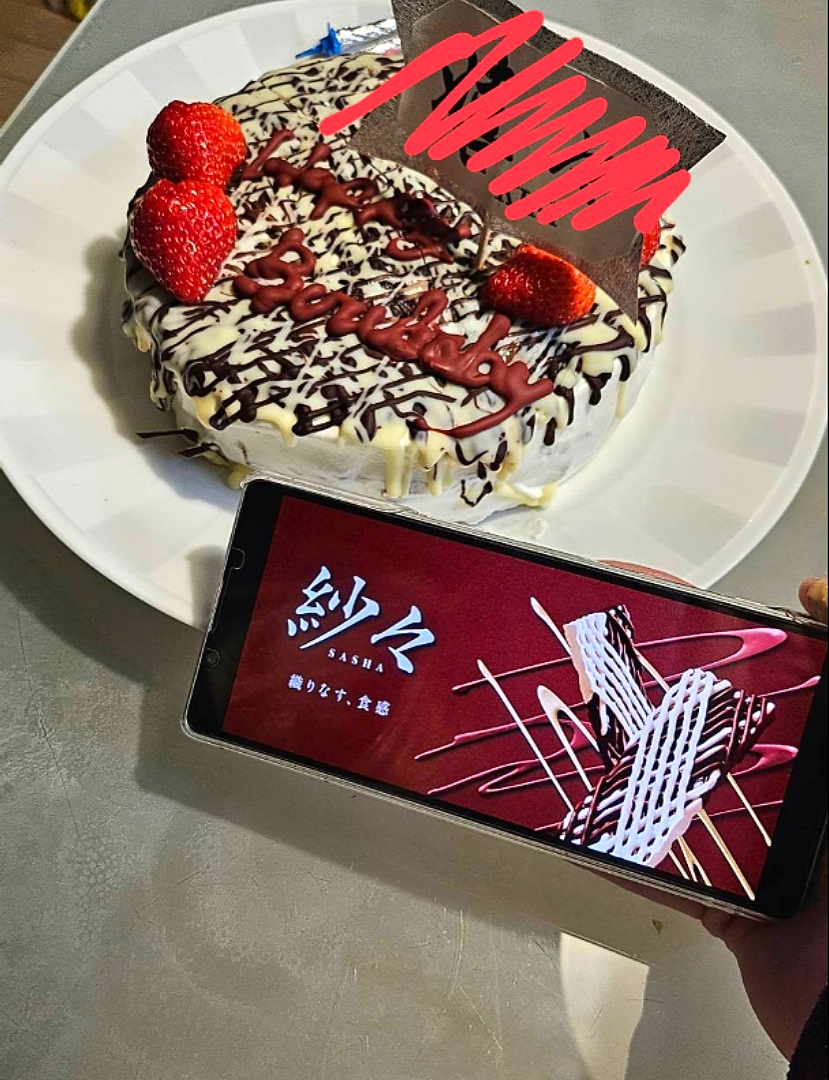 ハピバ紗々ケーキ