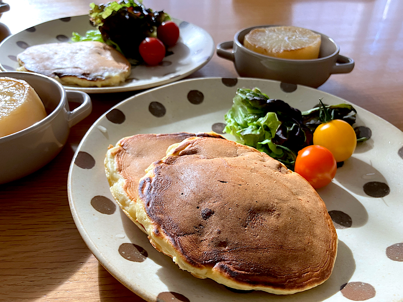 ＊バナナパンケーキ🥞と大根のステーキスープ？＊