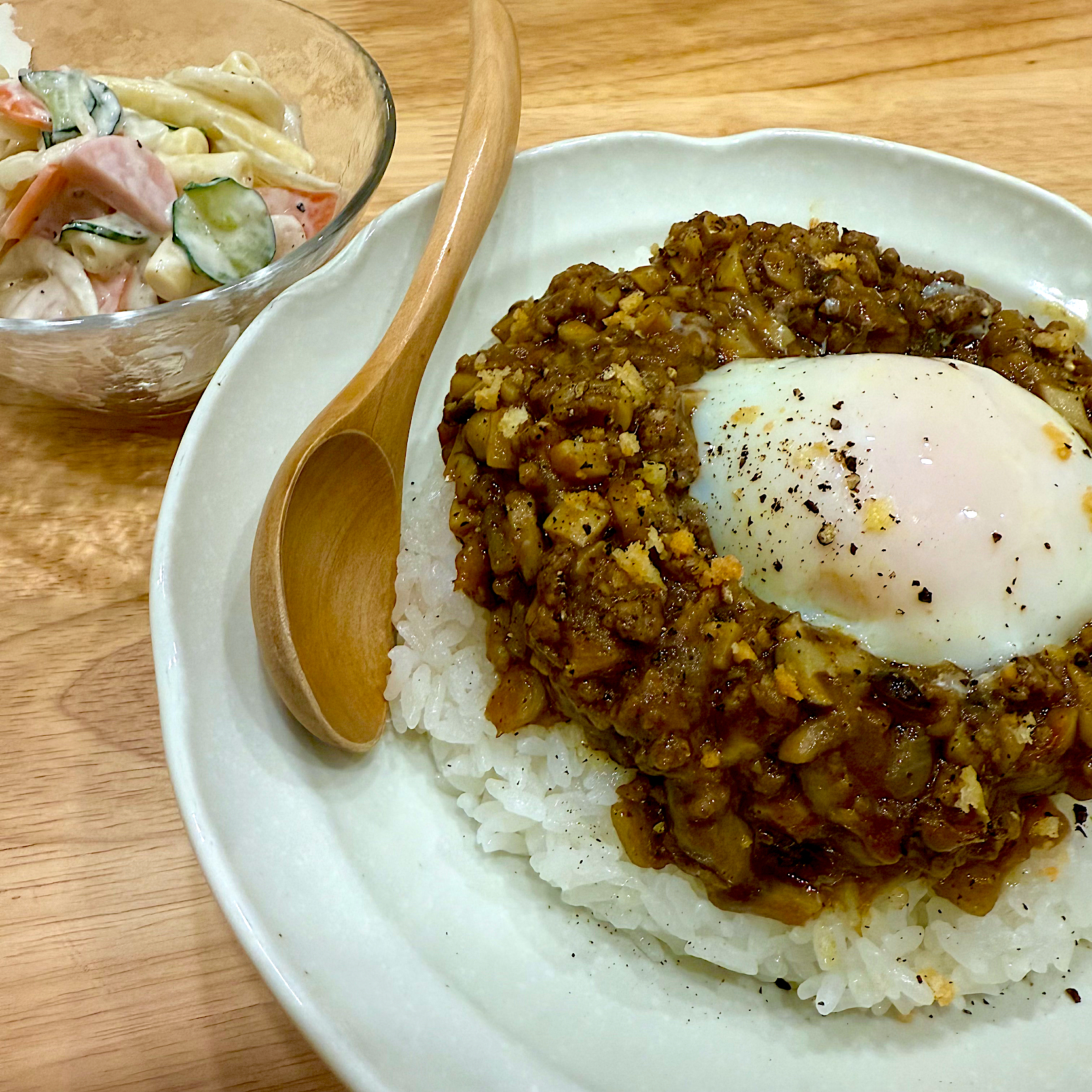 キノコたっぷりキーマカレー