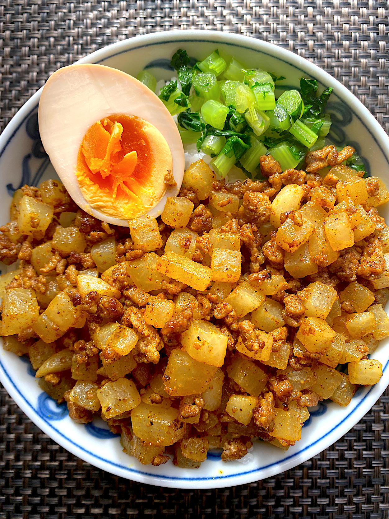 大根ドライカレー丼