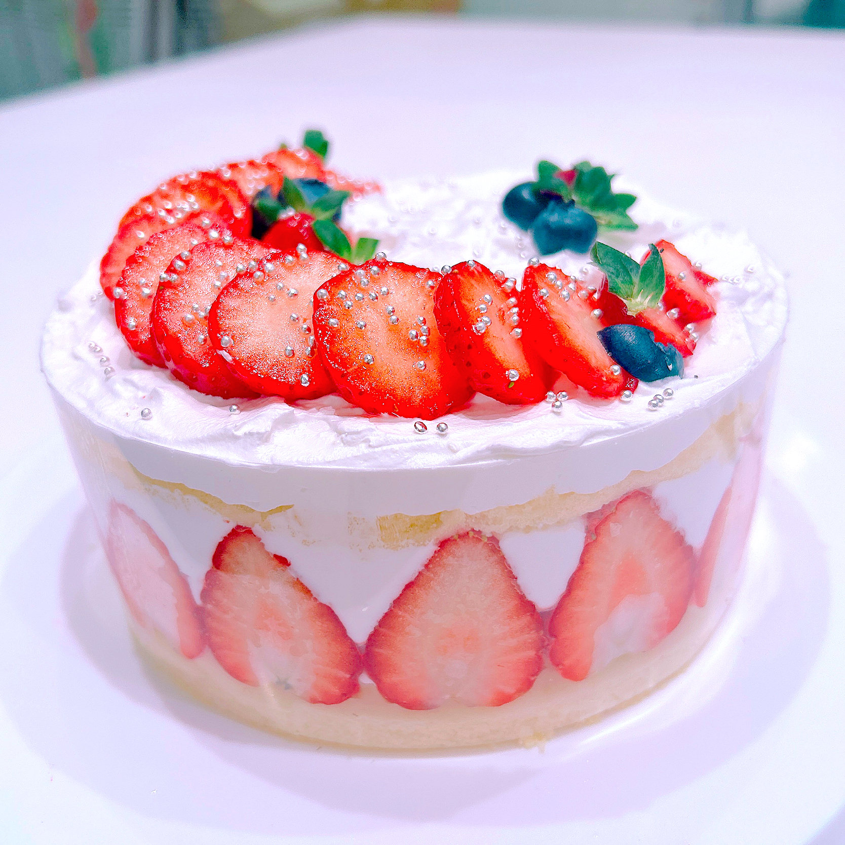 ベリーのクリスマスケーキ🎂🍓🫐🌿