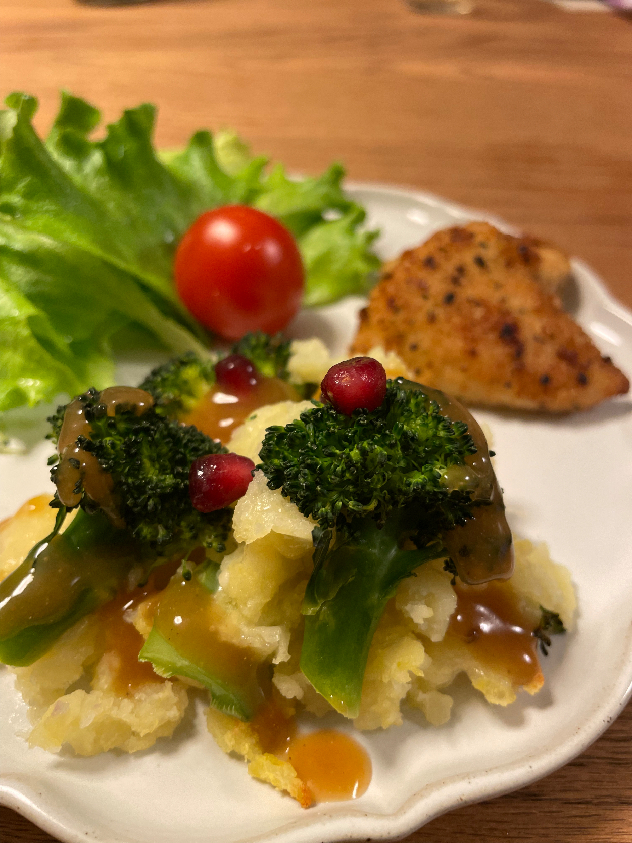 マッシュポテトとブロッコリーのオーブン焼き