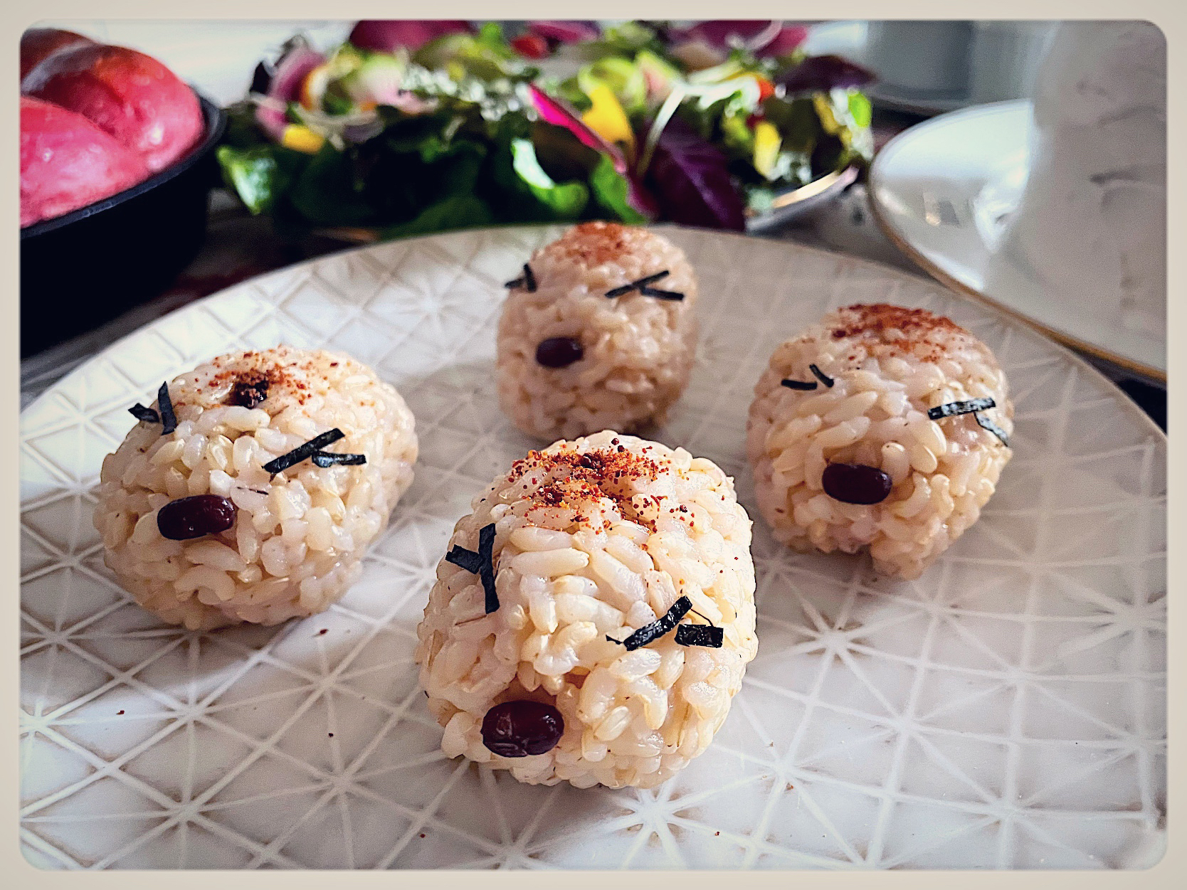 izoomさんの料理 トナカイおにぎり 赤鼻のルドルフ