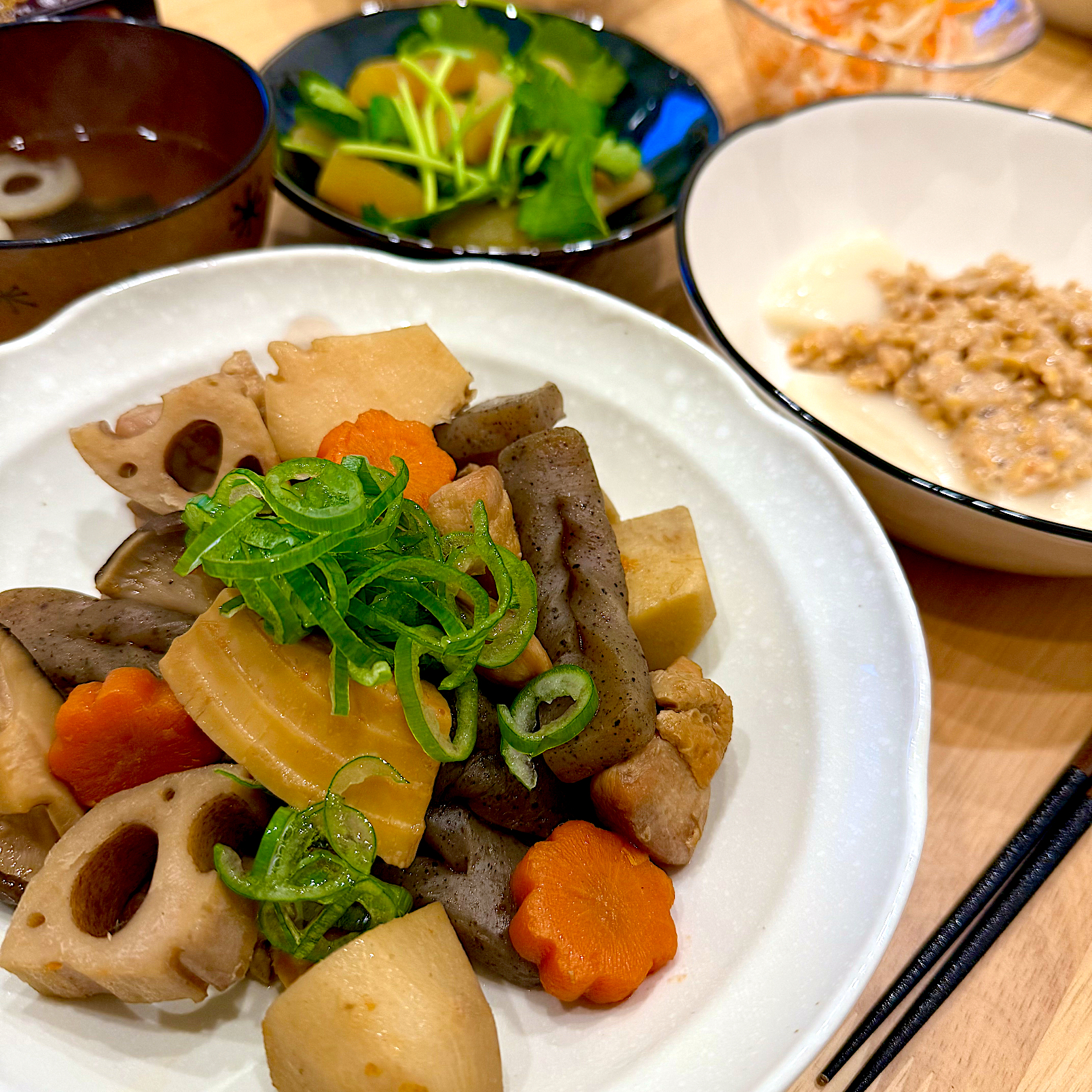 筑前煮〜納豆餅〜