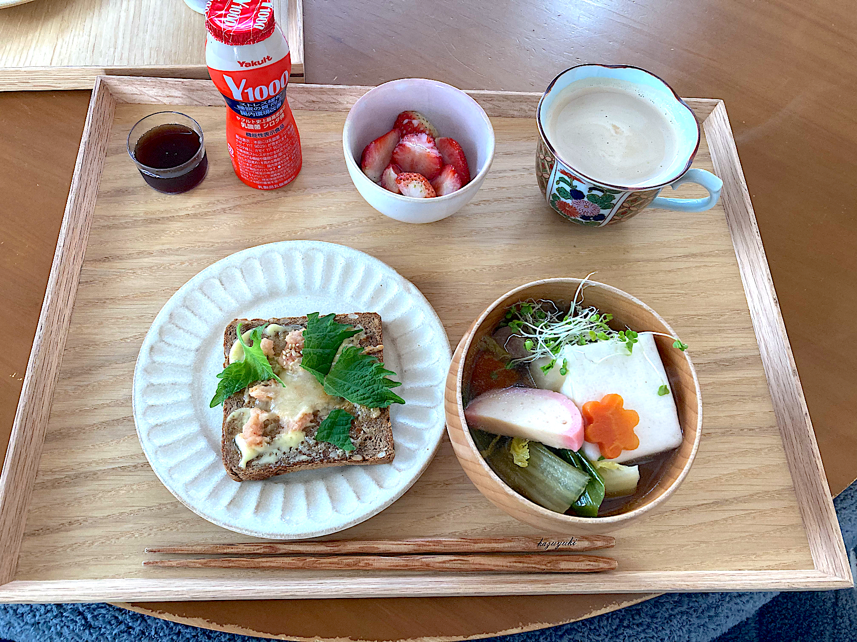 お節リメイク朝定食☀️