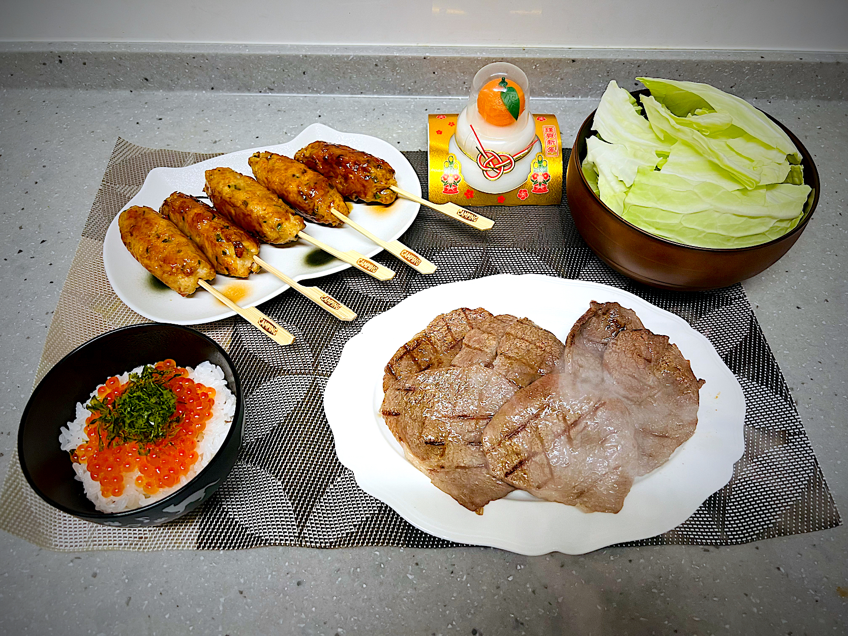 「お正月　元旦　晩ご飯」