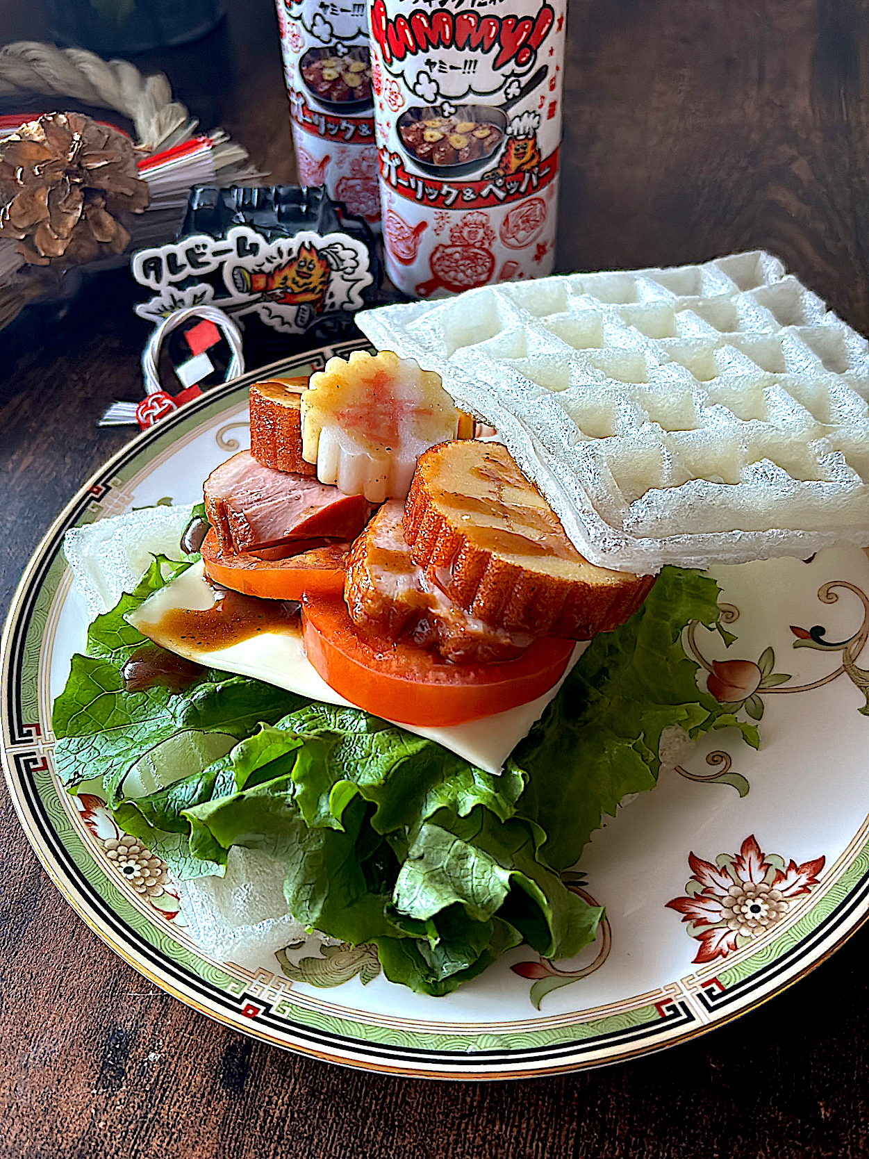 yummy!モッフルおせちバーガー🍔