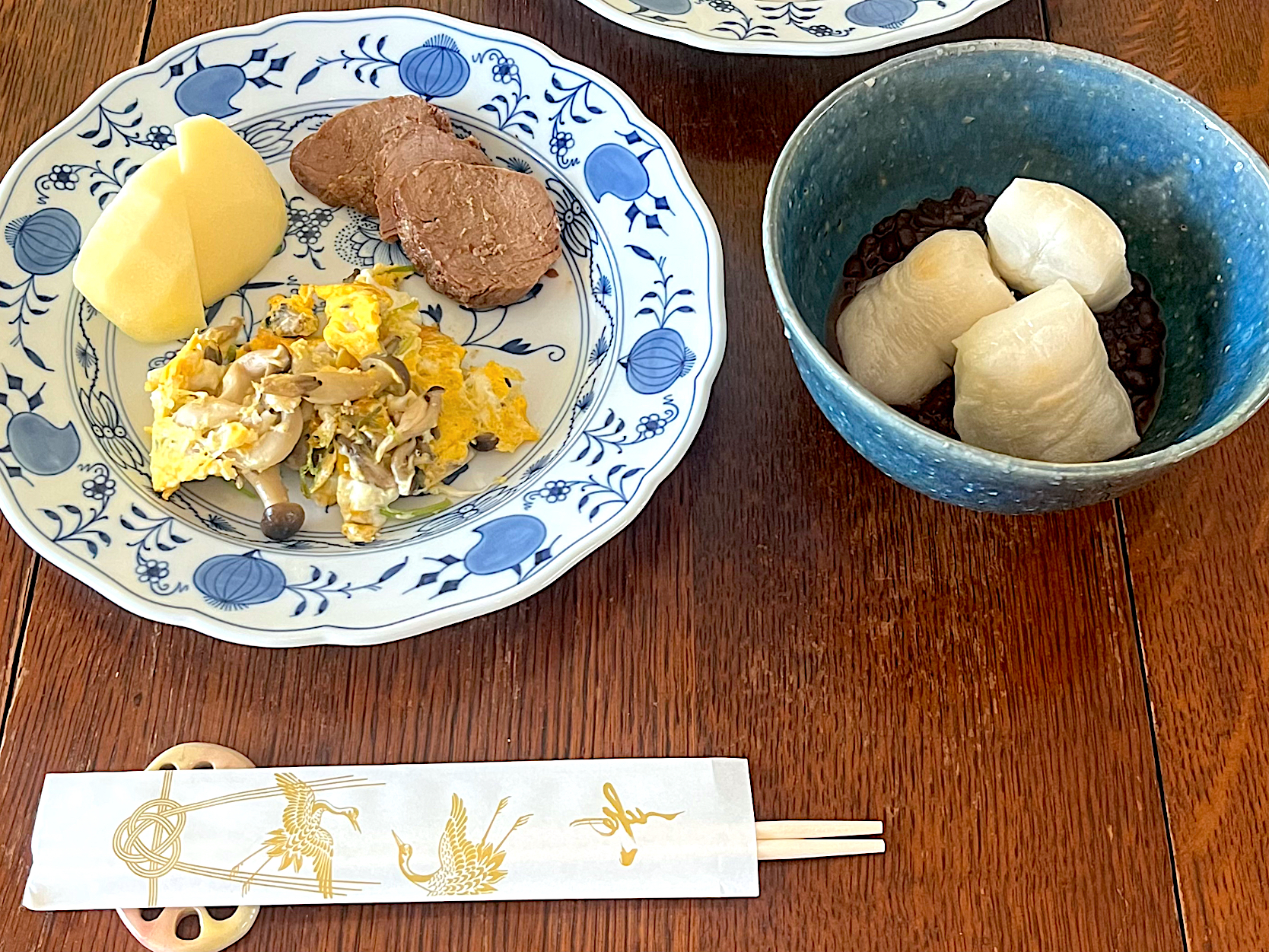 ブランチ♯小豆♯お餅♯チャーシュー