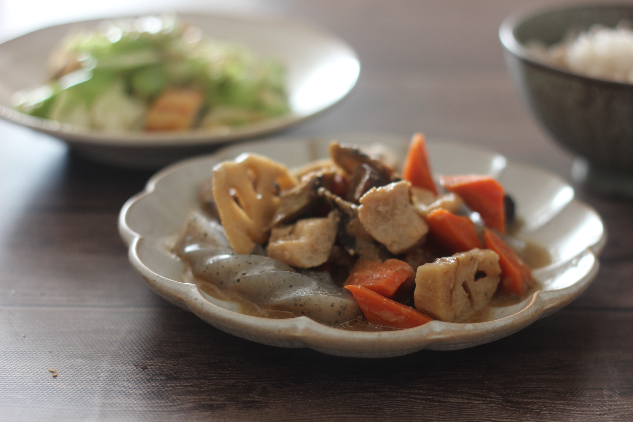 鶏胸肉の梅風味筑前煮