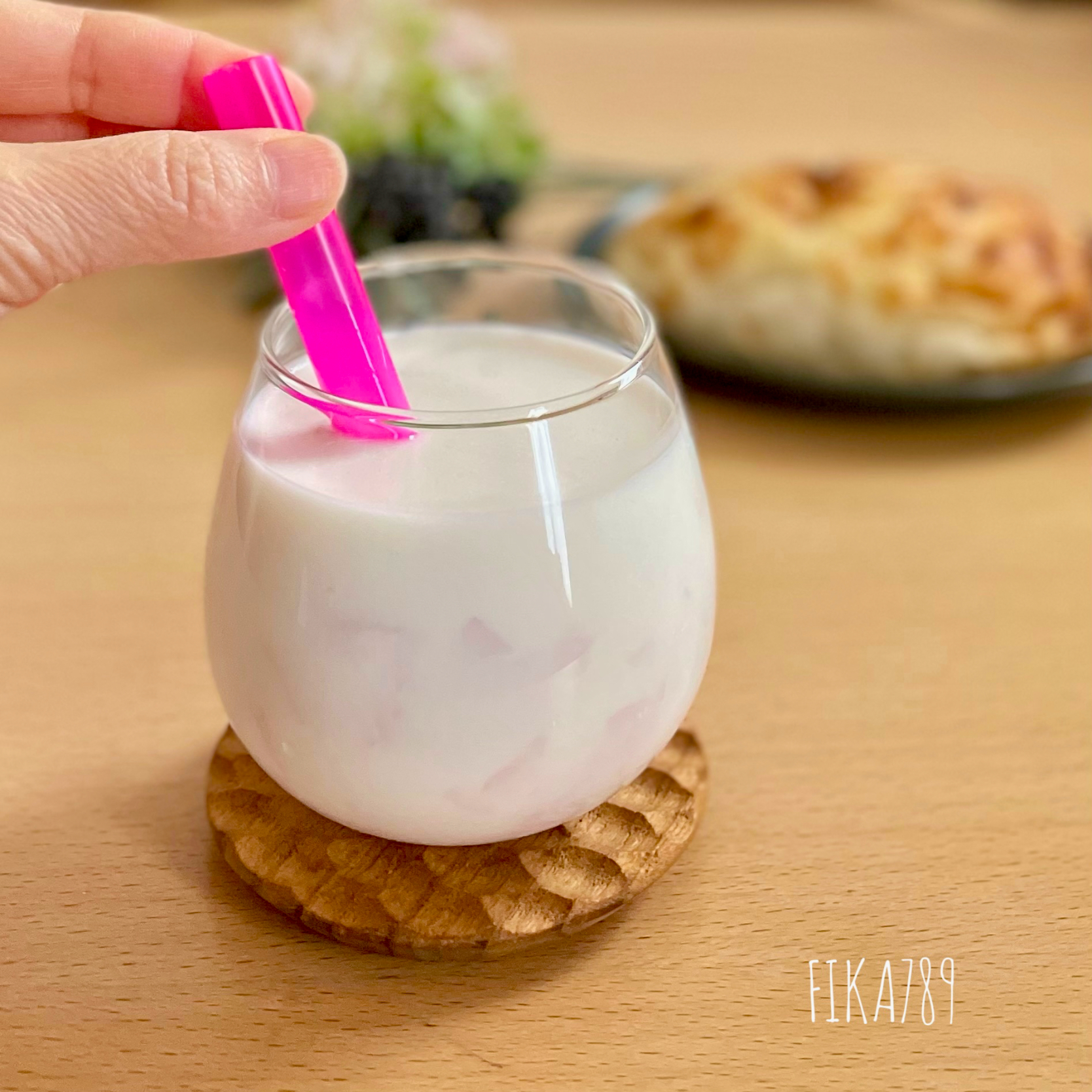 さくらプリンで つるんとミルク